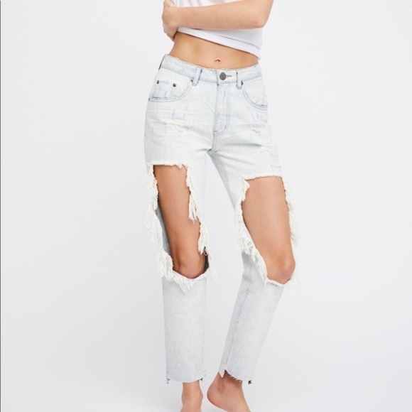 One Teaspoon Diamonde Awesome Baggies Jean Straight Leg High Waist Denim Size 24 - Picture 3 of 16